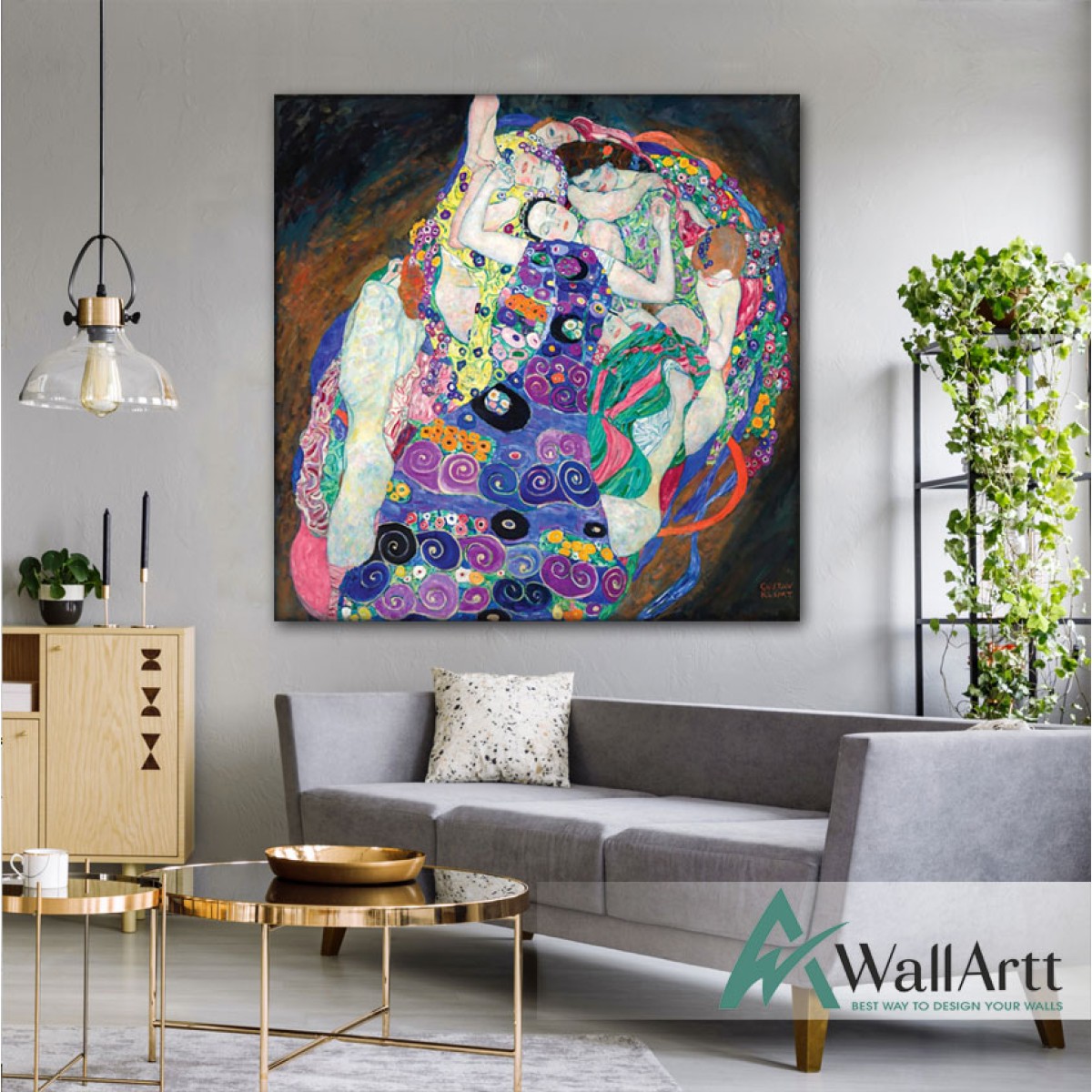 The Virgin by Gustav Klimt Textured Partial Oil Painting